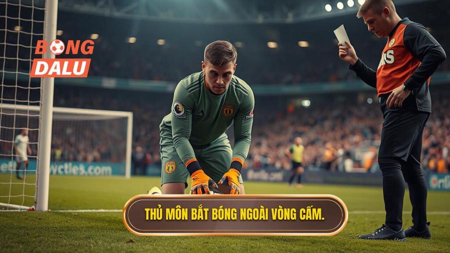 2. Thủ môn bắt bóng ngoài vòng cấm.