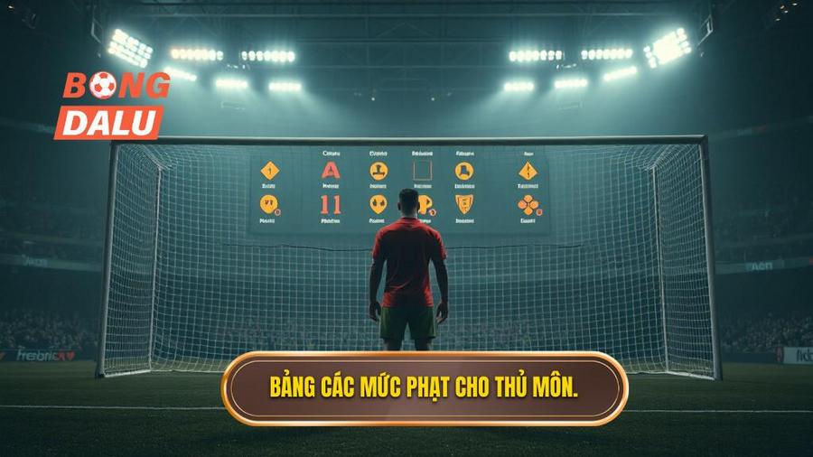 3. Bảng các mức phạt cho thủ môn.
