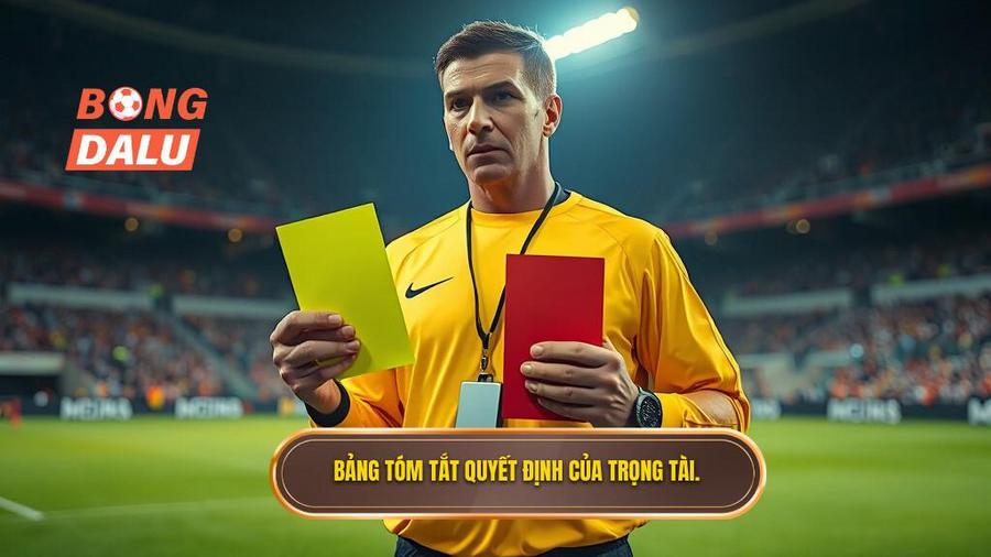 3. Bảng tóm tắt quyết định của trọng tài.