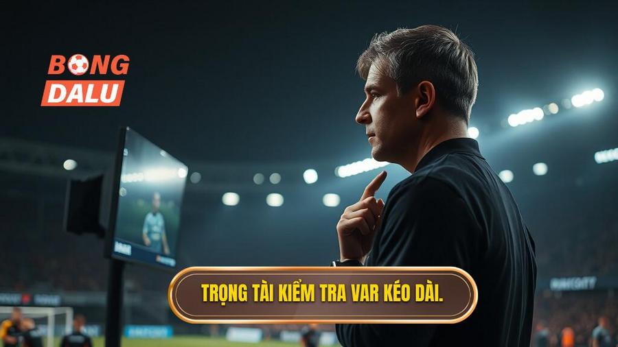 3. Trọng tài kiểm tra VAR kéo dài.